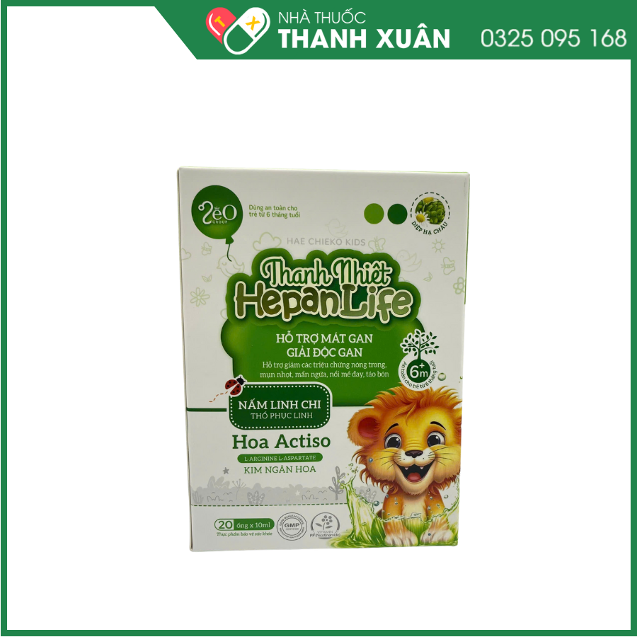 Siro Thanh nhiệt Hepan Life hỗ trợ mát gan, giải độc gan, táo bón